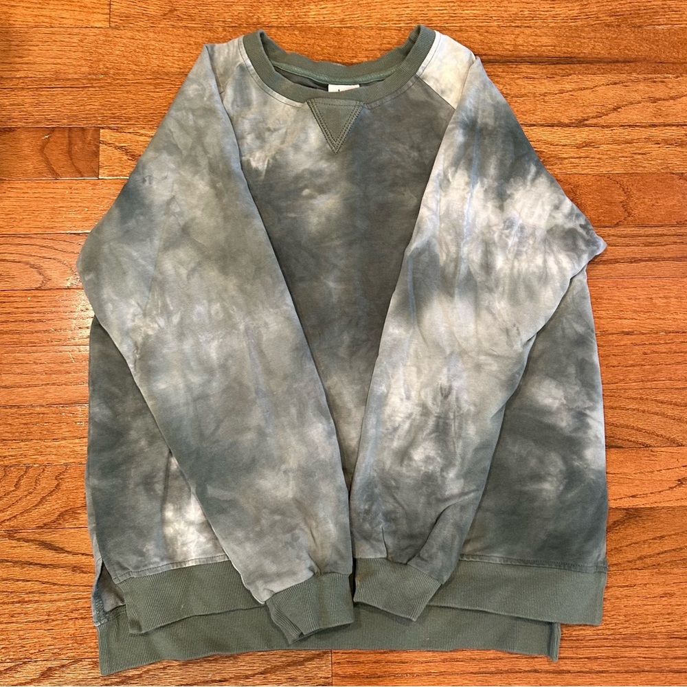 Little Bipsy women green tie dye sweatshirt